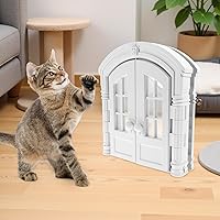 Vista 9 de Indoor Cat Door Interior Pet Door for Cats and Small Use Double Opening Pet Gate for Puppy and Kittens White