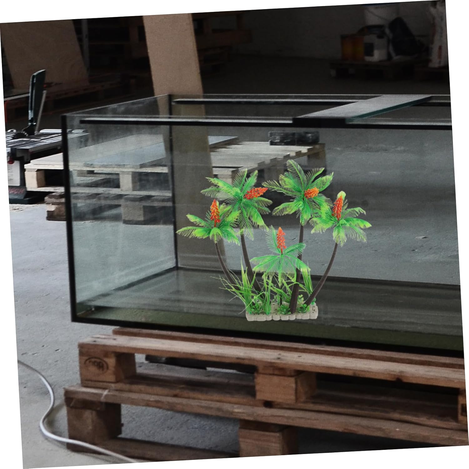 Artificial Plastic Aquarium Plants Durable Fish Tank Decor Maintenance Faux Water Grass for Realistic Underwater Landscaping for Home and Office Aquariums