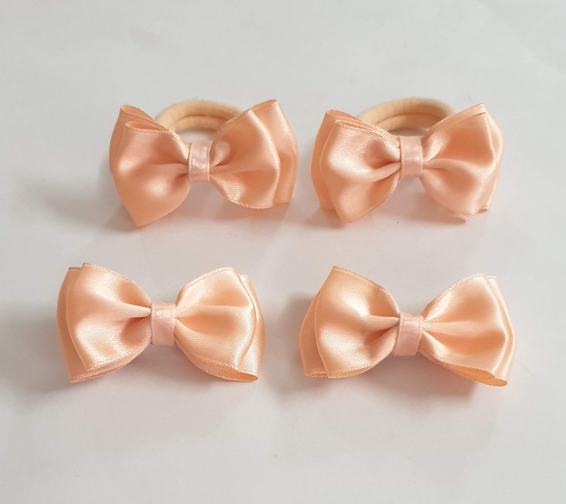 Belleza Crafting with Creativity Hair Accessories Set-4/ Bow Hairclip and Bow Ponytail Band/Combo Set for Girls Pattern1A