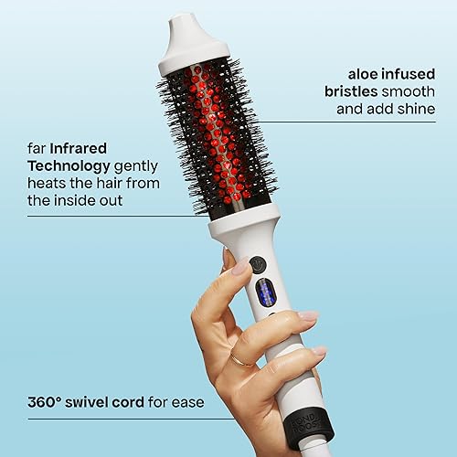 Miniatura 3 de BONDIBOOST Cepillo térmico infrarrojo, cepillo redondo térmico térmico térmico para cabello suave y brillante, peinado seco para volumen