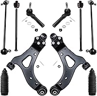 Vista 95 de Detroit Axle - Kit de suspensión delantera RWD de 10 piezas para Chevy GMC Silverado Sierra 1500 1999-2006, 2 brazos de control superior, 2 rótulas