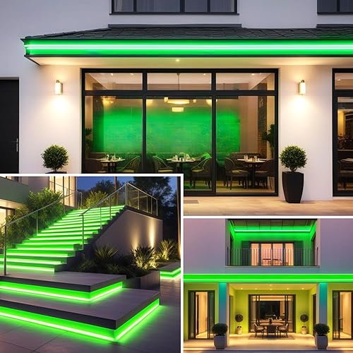 Miniatura 5 de OUEVA Tira de luces LED de neón de 16.4 pies, tira de luz de neón de 12 V, de silicona, impermeable, flexible, para dormitorio, cocina, fiesta,