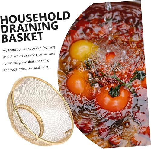 Miniatura 9 de Toyvian Fine Mesh Stainless Steel Colander Basket Strainer for Rice Washing and Vegetable Draining Kitchen Strainer with Ultra-fine Mesh for Sifting