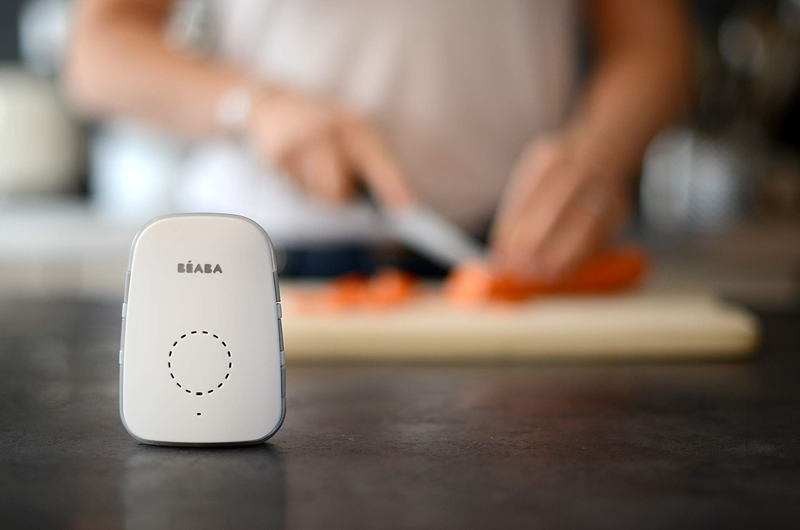 Béaba, Babyphone/Ecoute Bébé, Talkie-Walkie, Fonction 0 Ondes, Mode Vox, Mode Nuit avec Veilleuse, Portée 300M, Autonomie 15H, Simply Zen Blanc