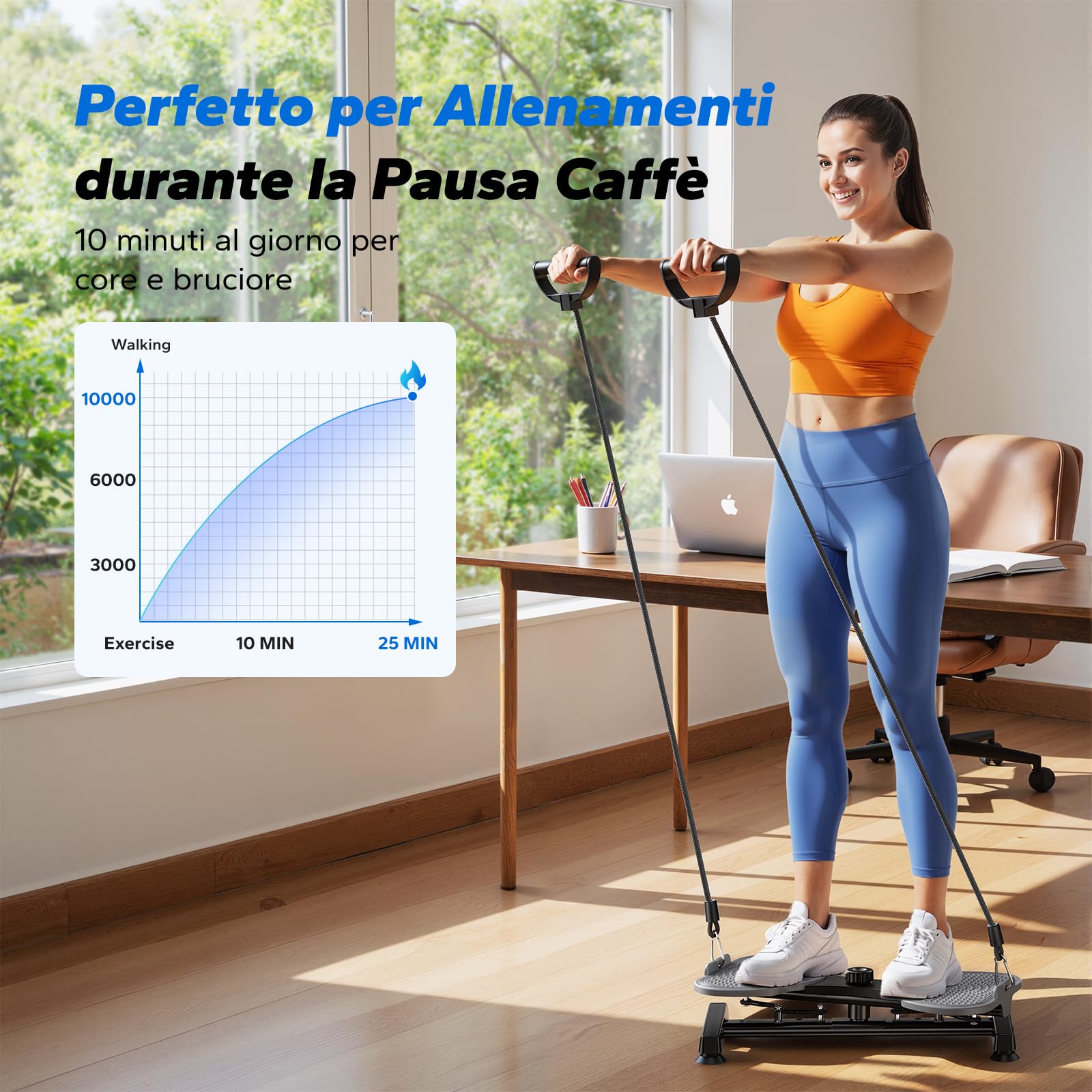 MERACH Twist Waist Disc Board per le Donne, Waist Whisper con 2 Fasce Elastiche, Pedana Rotante Dimagrante per Allenare Core e Fianchi, 136KG Max per Fitness & Ginnastica - Grigio (Pro)