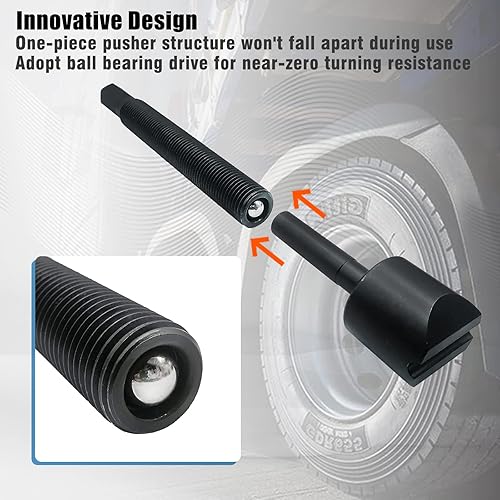 Miniatura 3 de Juego de herramientas separadoras de doble rueda con 11 hilos, kit de extracción de cubo de rueda empujador de una sola pieza compatible con la