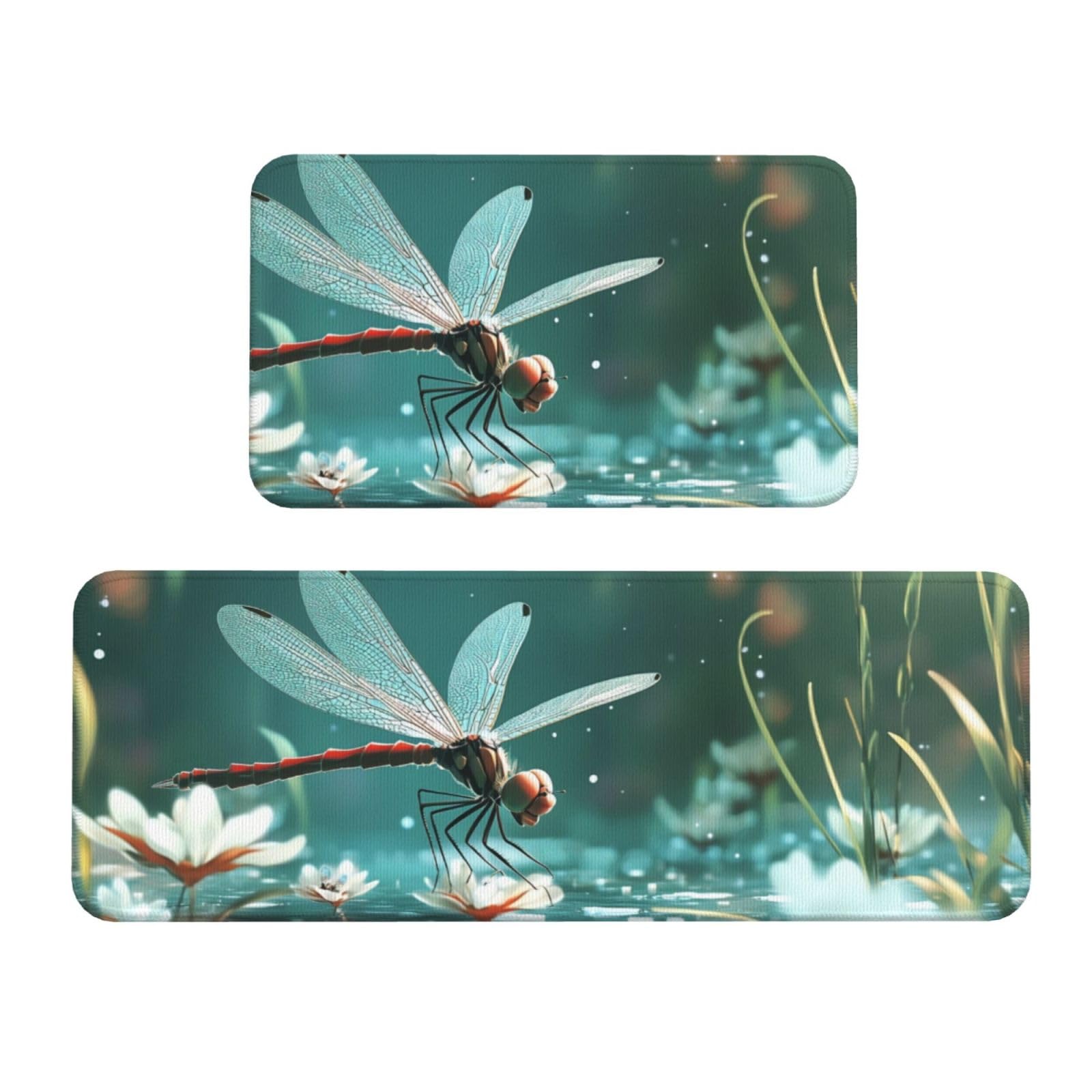 Juego de 2 tapetes de cocina que llenan tu suelo de confort y serenidad floral