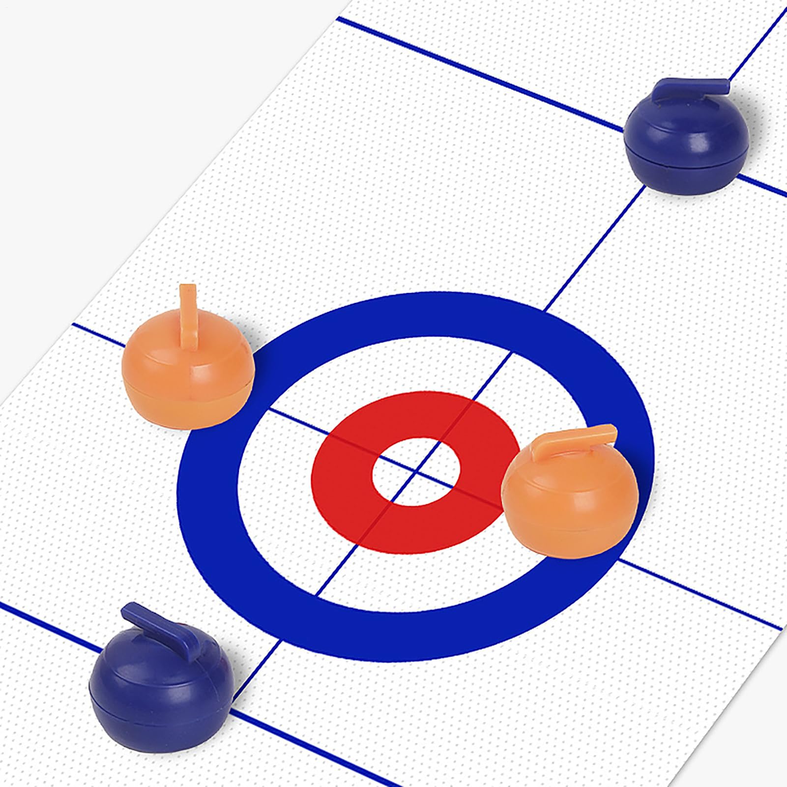 Générique Curling de – Mini Gioco Sportivo di Pellet, Kit di Gioco da Scrivania Indoor | Tappetino Attività Familiare Multifunzionale da 53 x 10 Pollici per Intrattenimento Tempo Libero a Casa con Uno