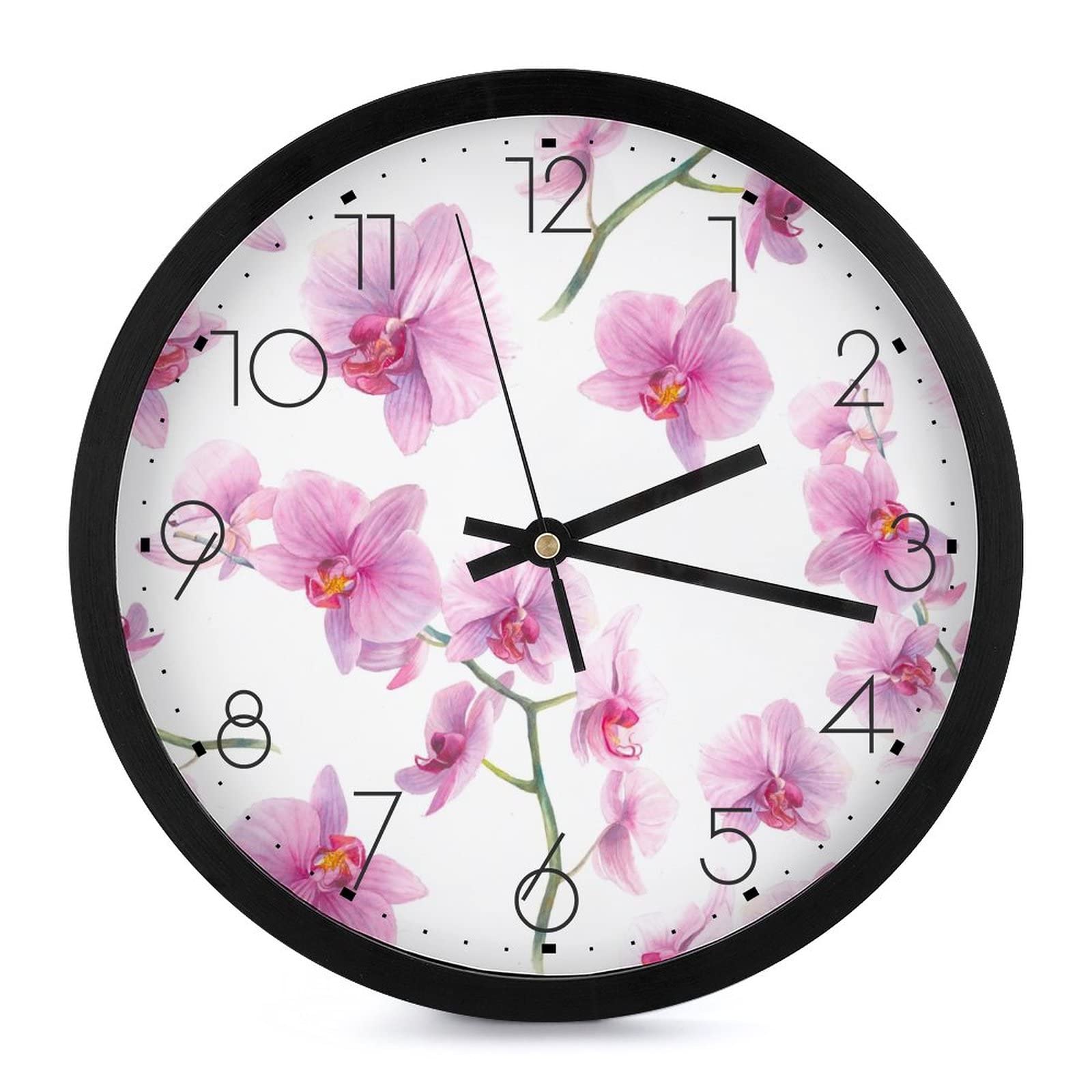 Horloge murale aquarelle fleurie pour créer un salon chaleureux