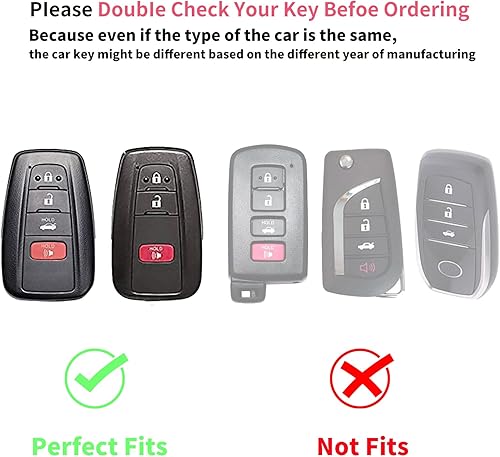 Miniatura 2 de Funda para llavero Toyota, TPU suave de 360 grados de protección para llave de coche Camry RAV4 Highlander C-HR Prius Corolla Avalon GT86 2018-2022