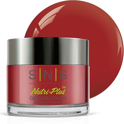 SNS Nail Dip Powder, Gelous Color Dipping Powder - Corvette Red (Red) - Long-Lasting Dip Nail Color Lasts 14 Days - Low-Odor & No UV Lamp Required - 1.5oz