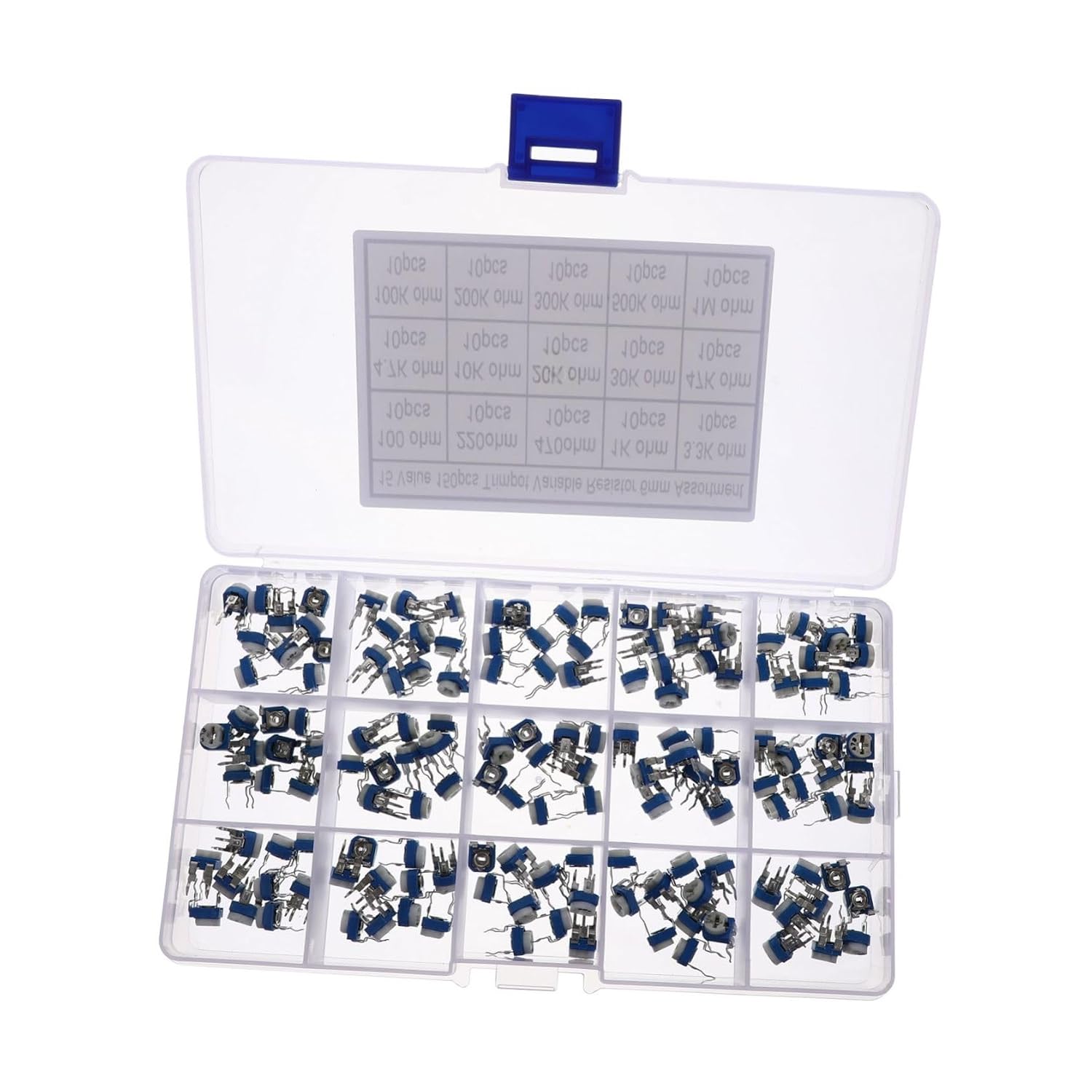 POPETPOP 150pcs Variable Resistor Precision Resistor Adjustable Potentiometer Trim Potentiometer Breadboard Components