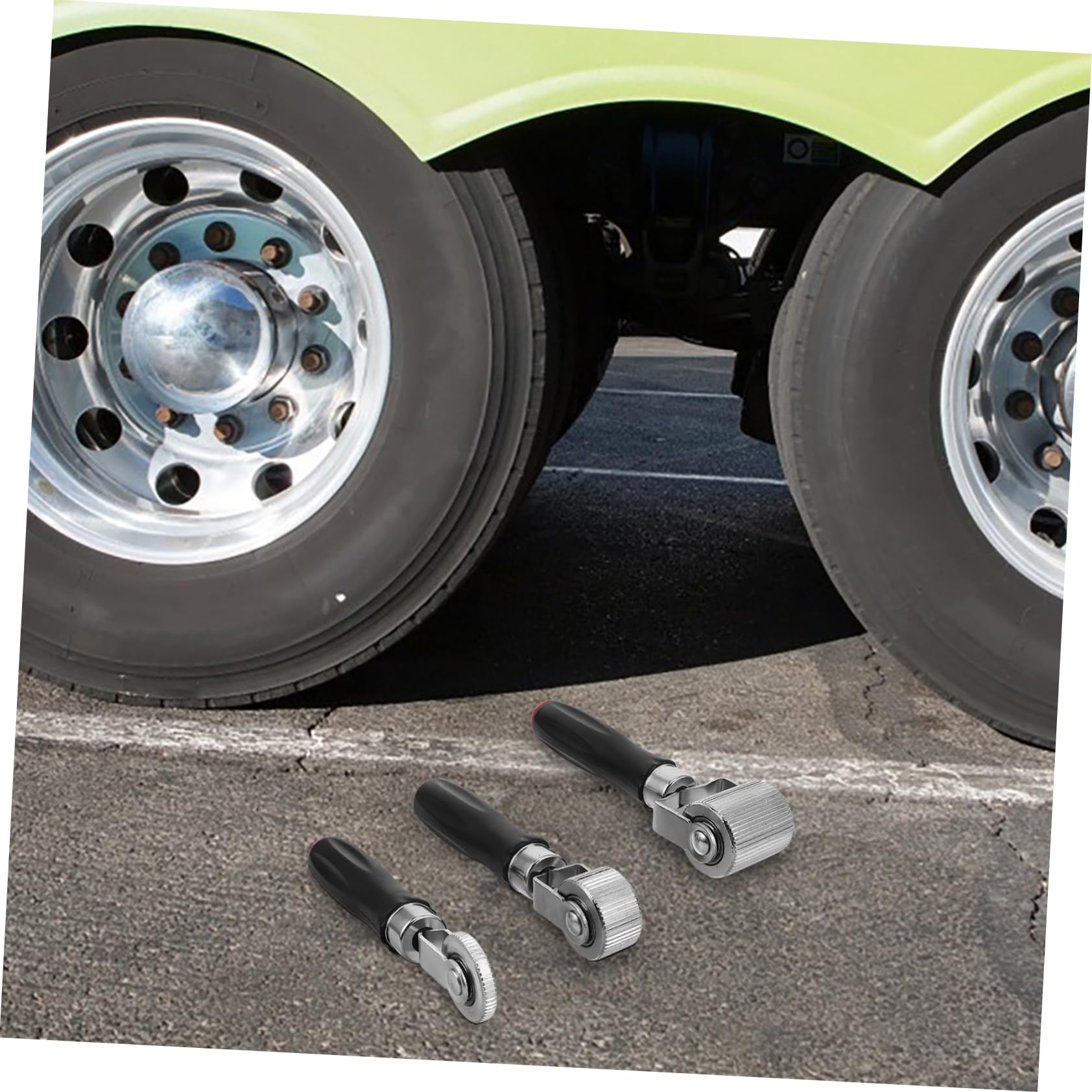 Herramientas de Reparación de Neumáticos de Automóvil con Rodillos Aplicadores Multifunción 3 Piezas (6mm, 20mm, 40mm) para Mantenimiento de Vehículos Todo Terreno y Camiones