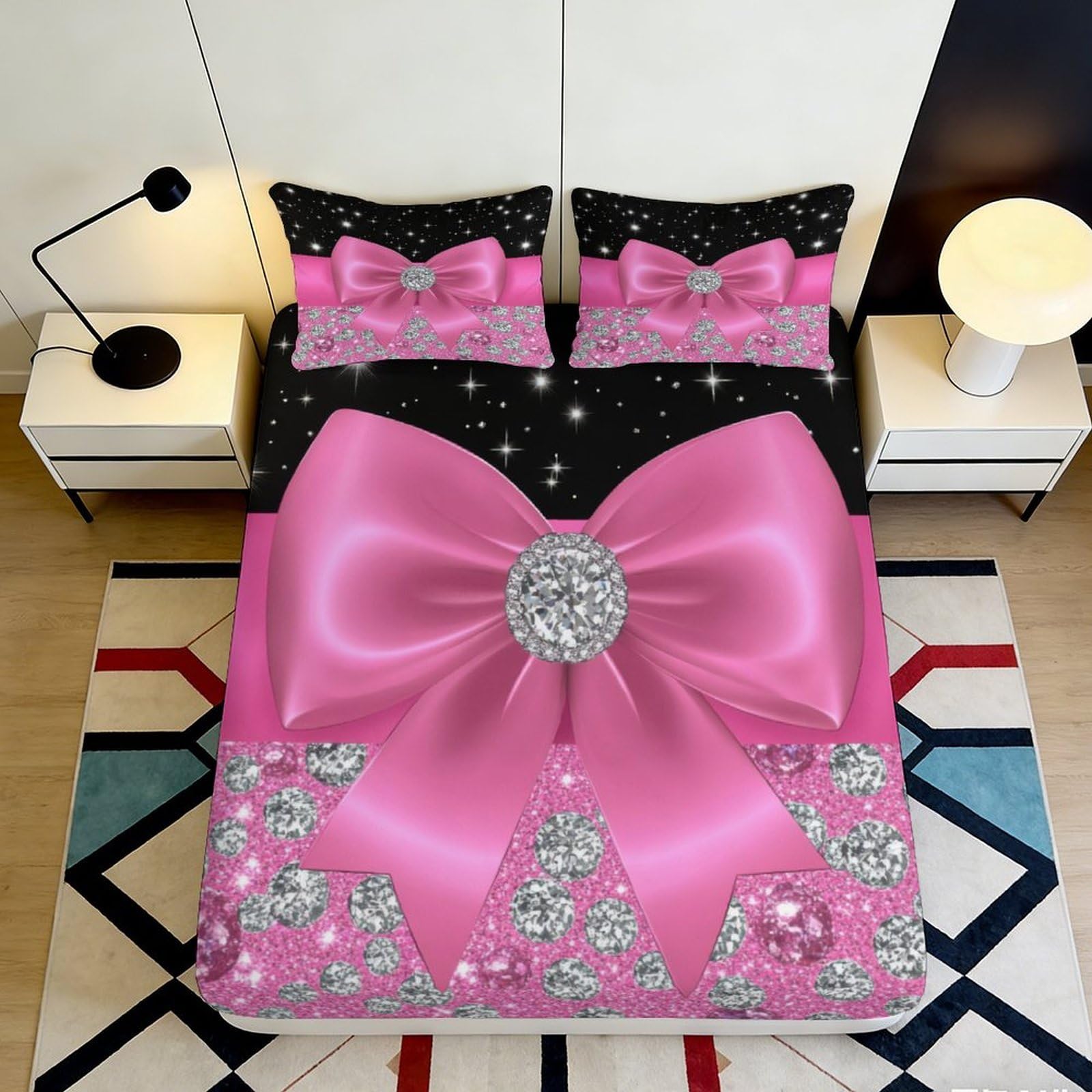 3D Printed London Landmark Fitted Sheet Microfiber Deep Pocket Non-Slip Bedroom Big Ben Mattress Fitted Cover Washable 200x200x25cm