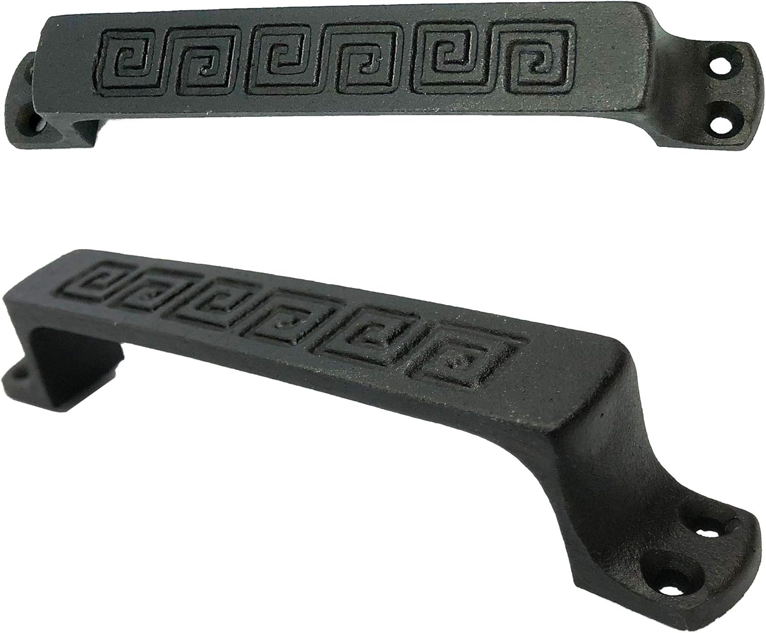 6.25"- Colonial Key Design Style Handle in a Vintage Style Decor - use as Barn Door, Gate, Drawer and Cabinet Pull, Classic Iron Country Farmhouse pulls Black color-BB690