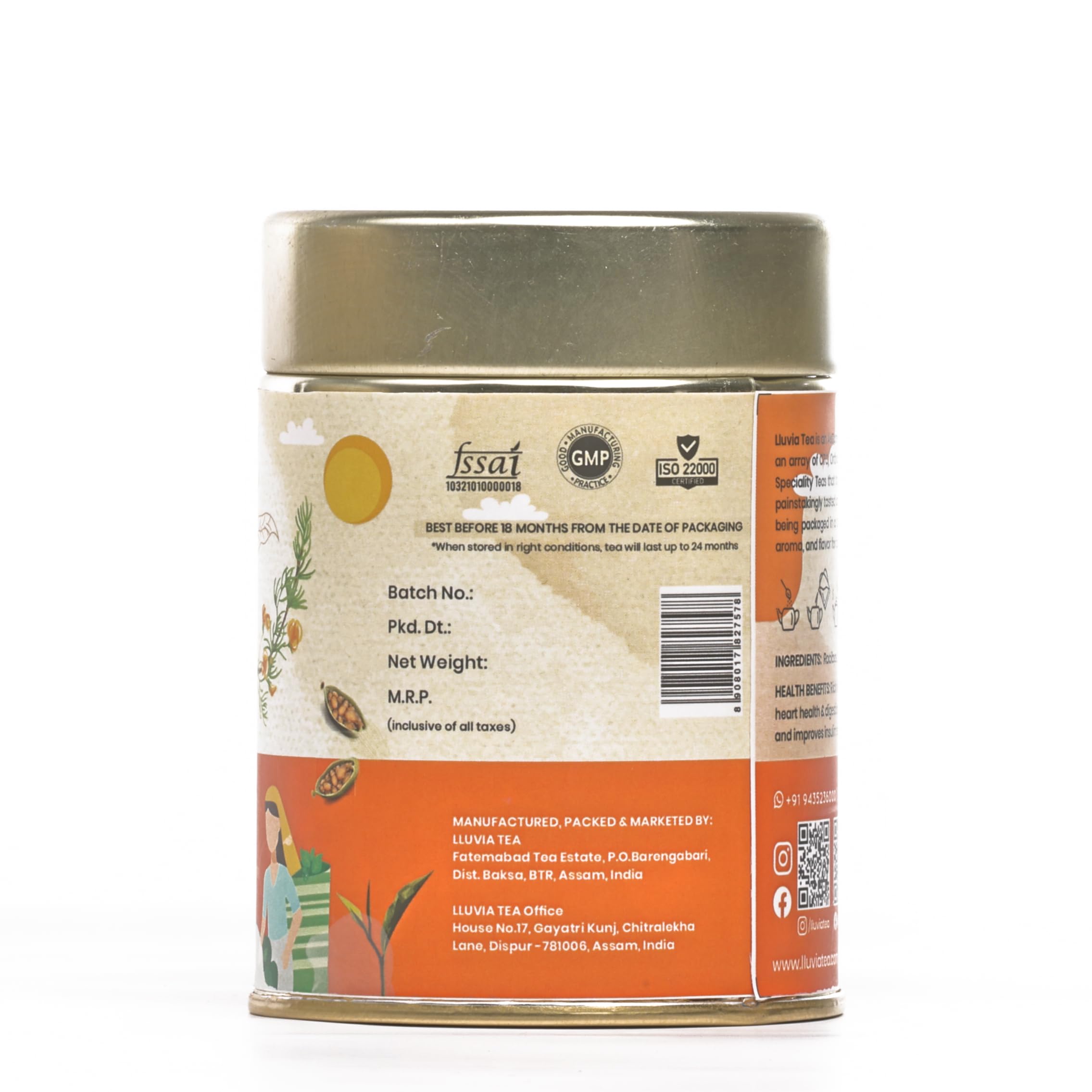 Lluvia Tea's Rooibos Bliss Tea | Antioxidant rich | low caffeine | organic rooibos with green tea leaves | 50gm. - Image 6 thumbnail
