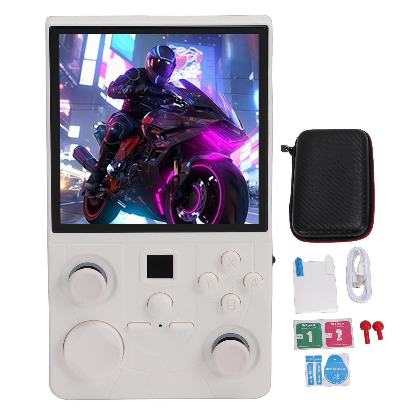 Console di Gioco Portatile con Schermo HD MIPI da 4 Pollici di Gioco retrò con Doppio Joystick Ricaricabile per Supporto di Espansione della Scheda di Memoria (64G)
