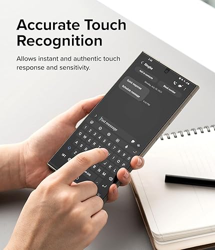 Miniatura 9 de Ringke Película doble fácil [protección de 4 capas] compatible con Samsung Galaxy S24 Ultra Protector de pantalla 5G, revestimiento de reparación