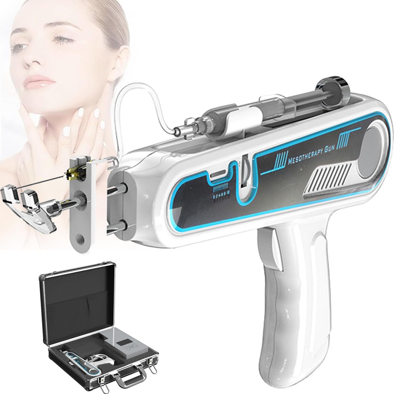Equipo de Estética Facial Profesional con Mesogun Vanadio: Dispositivo para Mesoterapia,Hidrafacial,Lifting con Resultados de Centro Estético en el Hogar