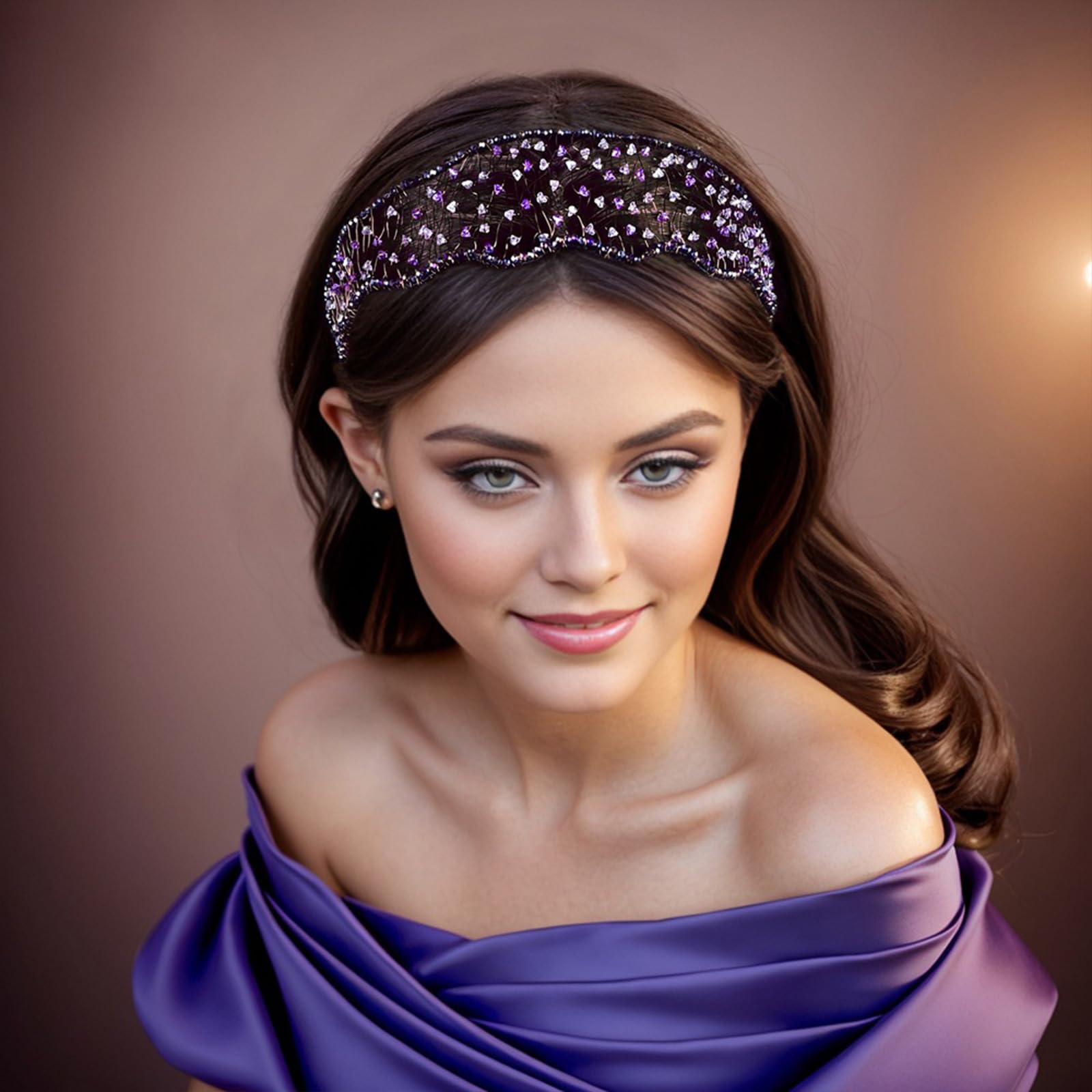Diadema de cristal tejida de lujo para mujer, diadema estética para bodas, eventos formales, accesorios para el cabello, accesorios para el cabello para mujeres