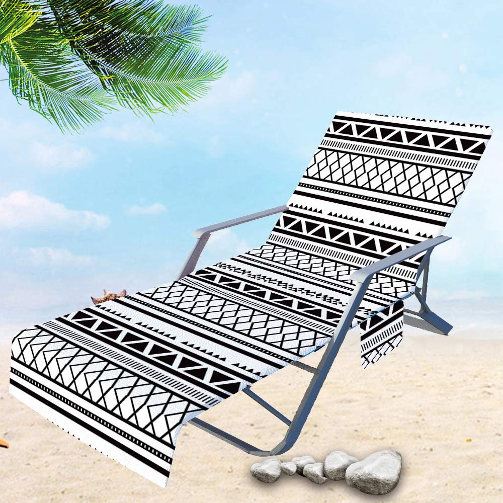 Toalla De Microfibra Para Tumbona De Playa Fansu - 75x210 Cm, Con Bolsillos, Ultra Absorbente Y Ligera, Ideal Para Viajes Y Piscina