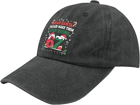 Amazon.com: Dear Santa 67 Funny Christmas Six Seven 6-7 Meme Hat