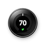 Nest Smart Learning Wi-Fi Programmable Thermostat, 3rd Gen, Mirror Black