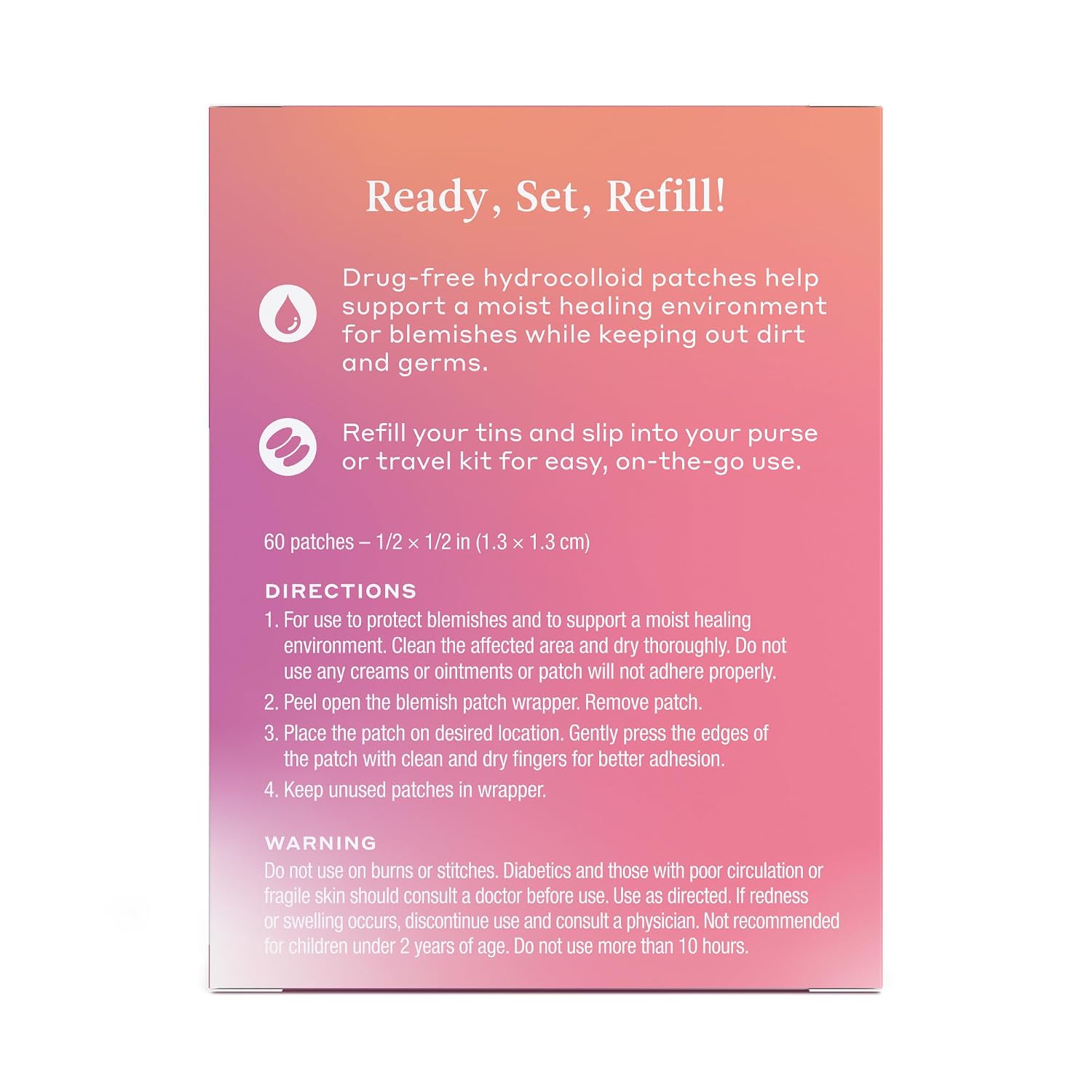 Welly Bandages - Face Saver, Hydrocolloid, Adhesive Small Spot Shape, Clear Value Pack - 60ct
