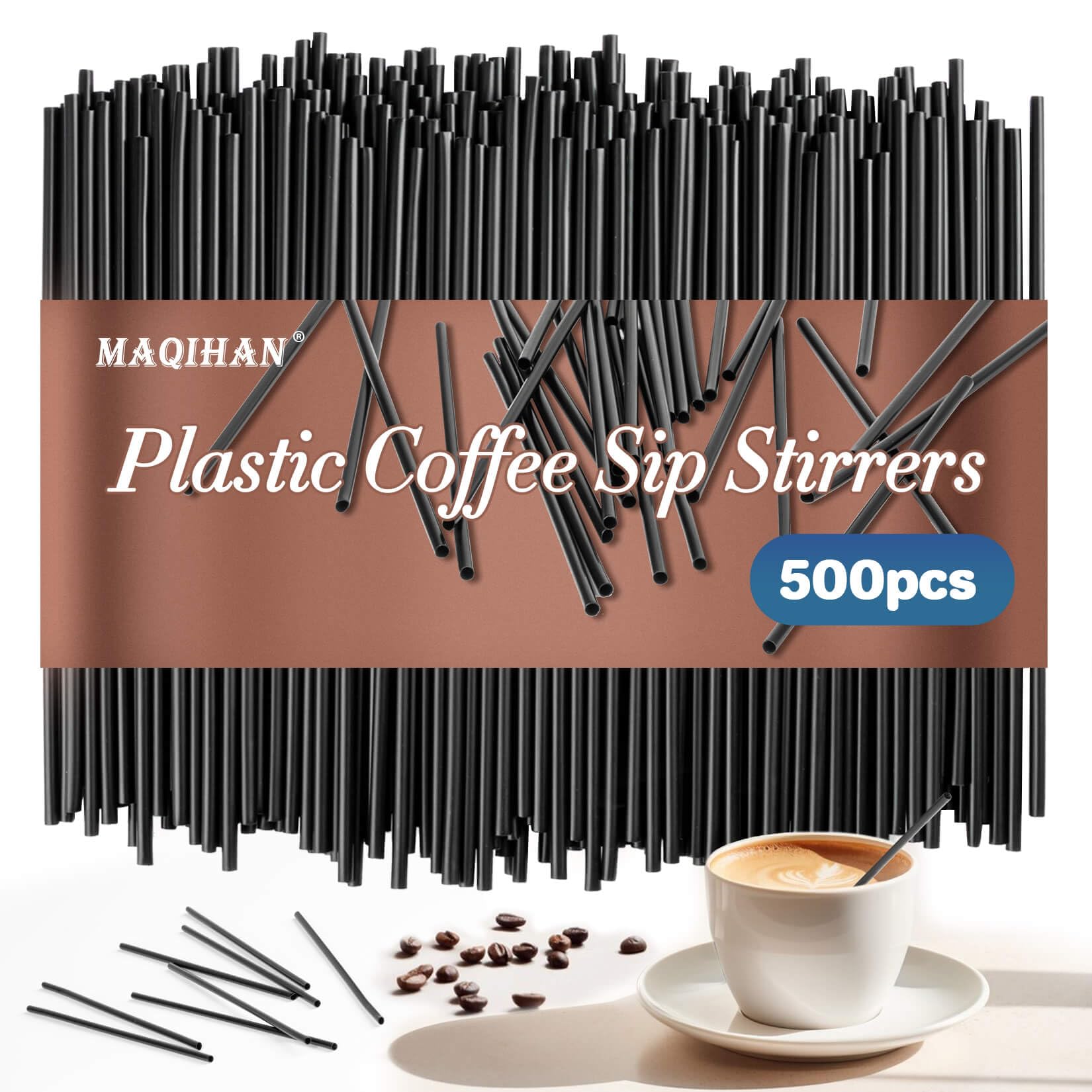 MAQIHAN 490pcs Coffee & Cocktail Stirrers Straws