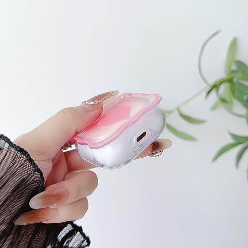 Miniatura 7 de Funda transparente holográfica de corazón compatible con Airpods Pro 2nd patrón láser de corazón de amor fundas protectoras estéticas con purpurina