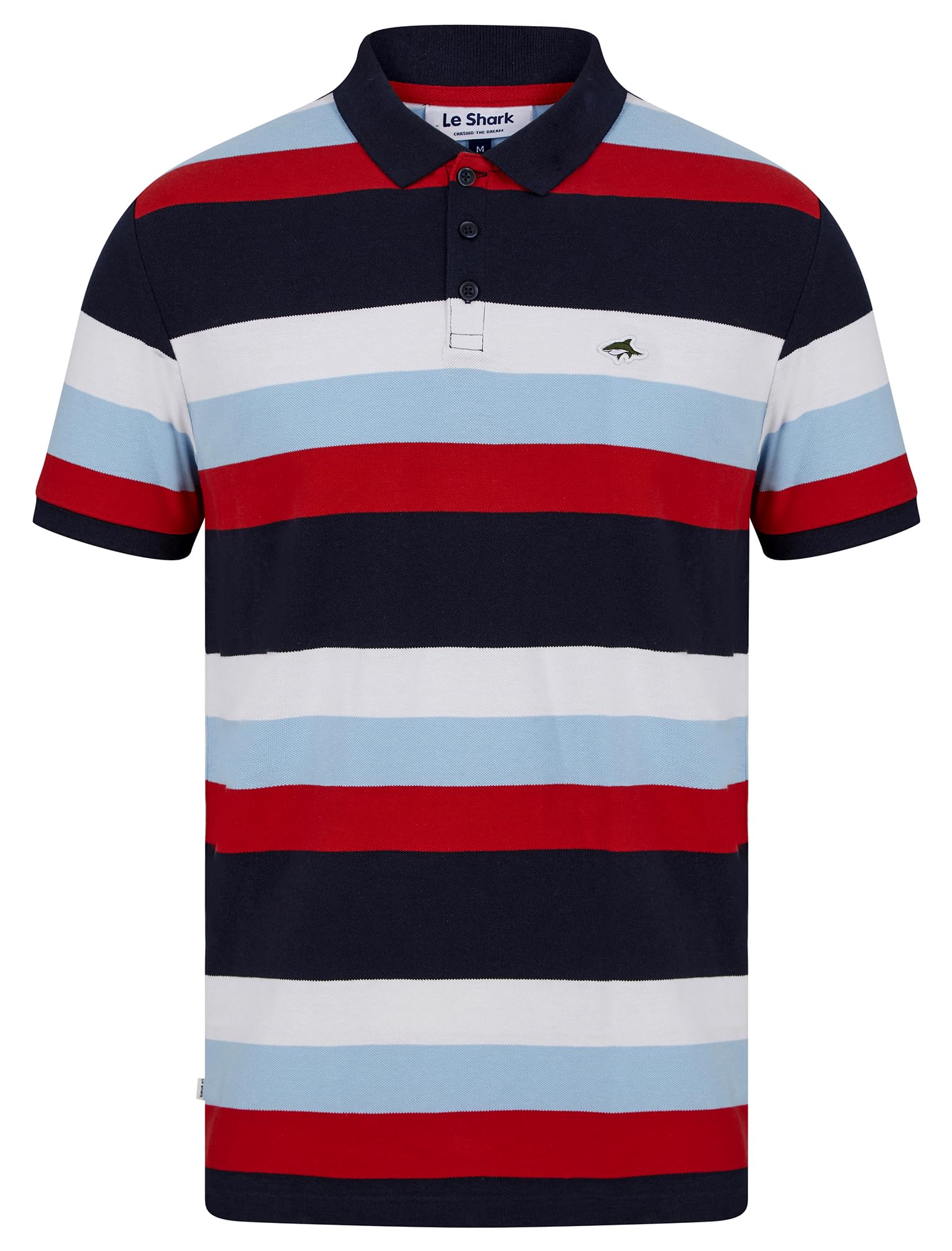 Le Shark Men's Rural - Red 'Rural' Yarn Dyed Striped Cotton Pique Polo Shirt