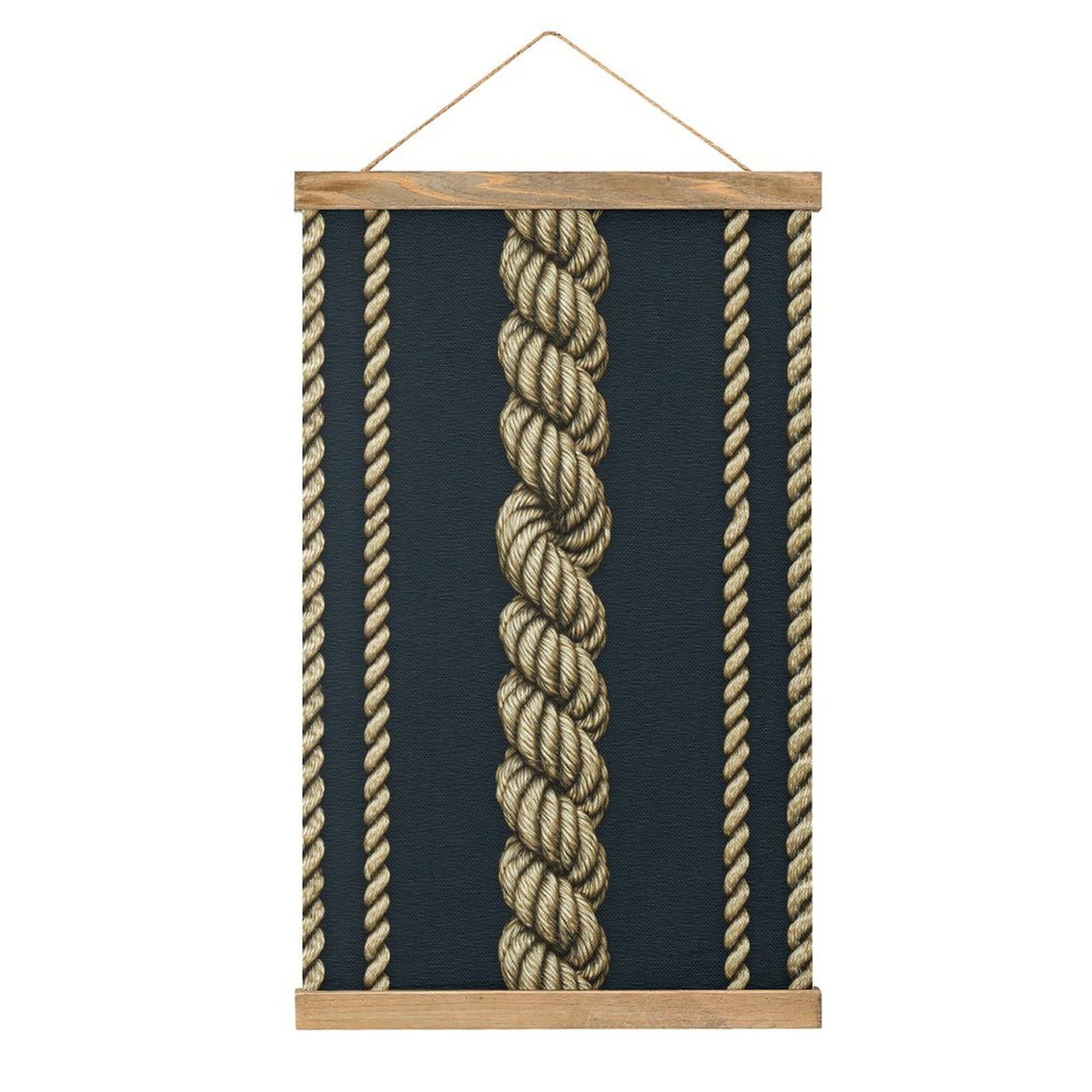 Jubonexis Luxury Ornamental Thick Braided Rope Minimal Canvas Painting Wood Frames Poster Hanger Hanging Picture Kit Wall Art