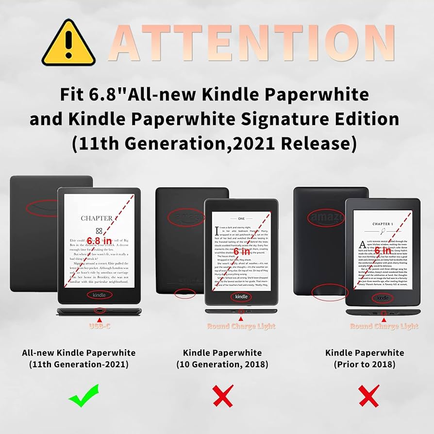 Amazon.com: Cat Library Case for All-New 6.8 inch Kindle