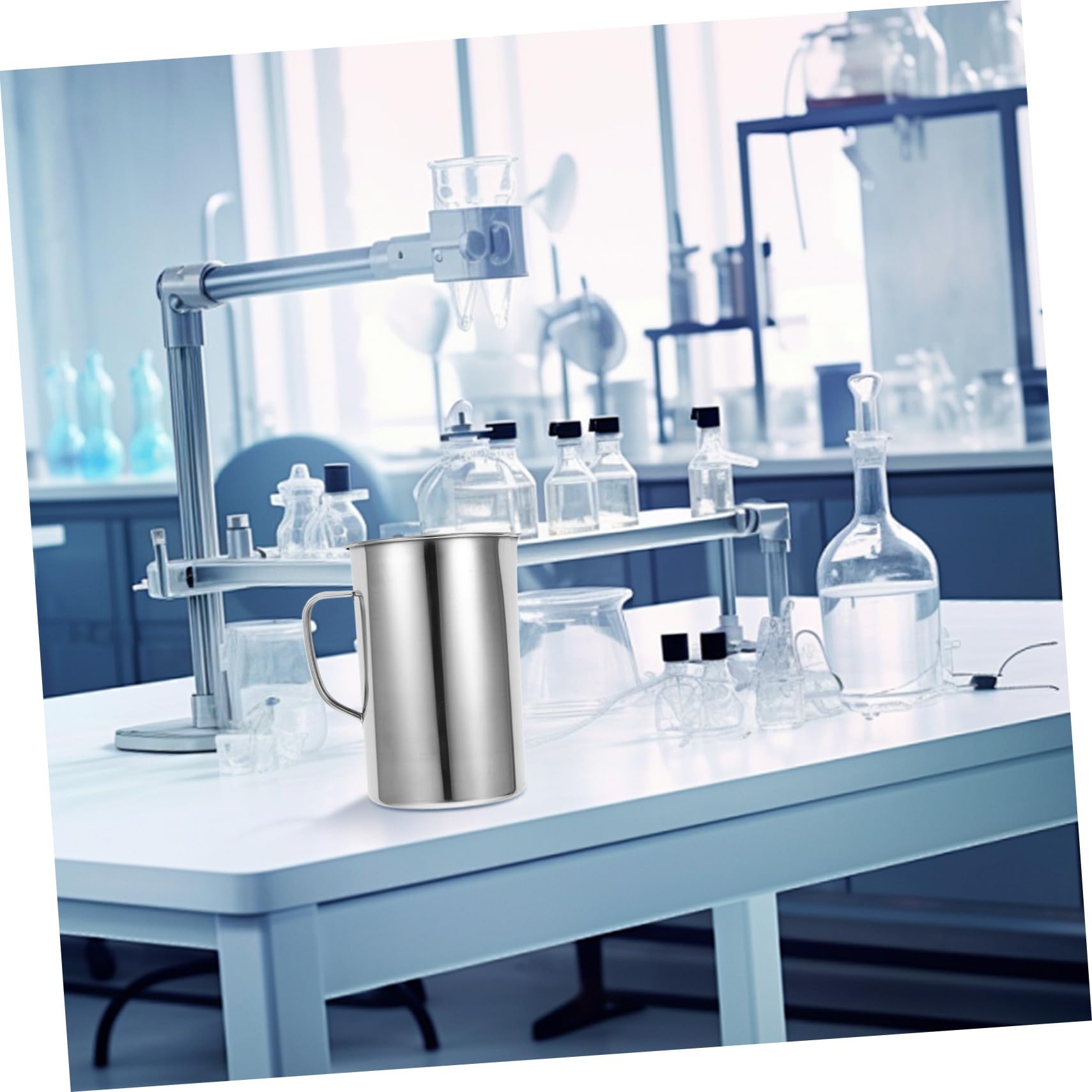 IMIKEYA Misurino Facile da Pulire con Beccuccio Graduato 2000 Ml in Acciaio Inox per Uso Domestico e Preparazione del Tè