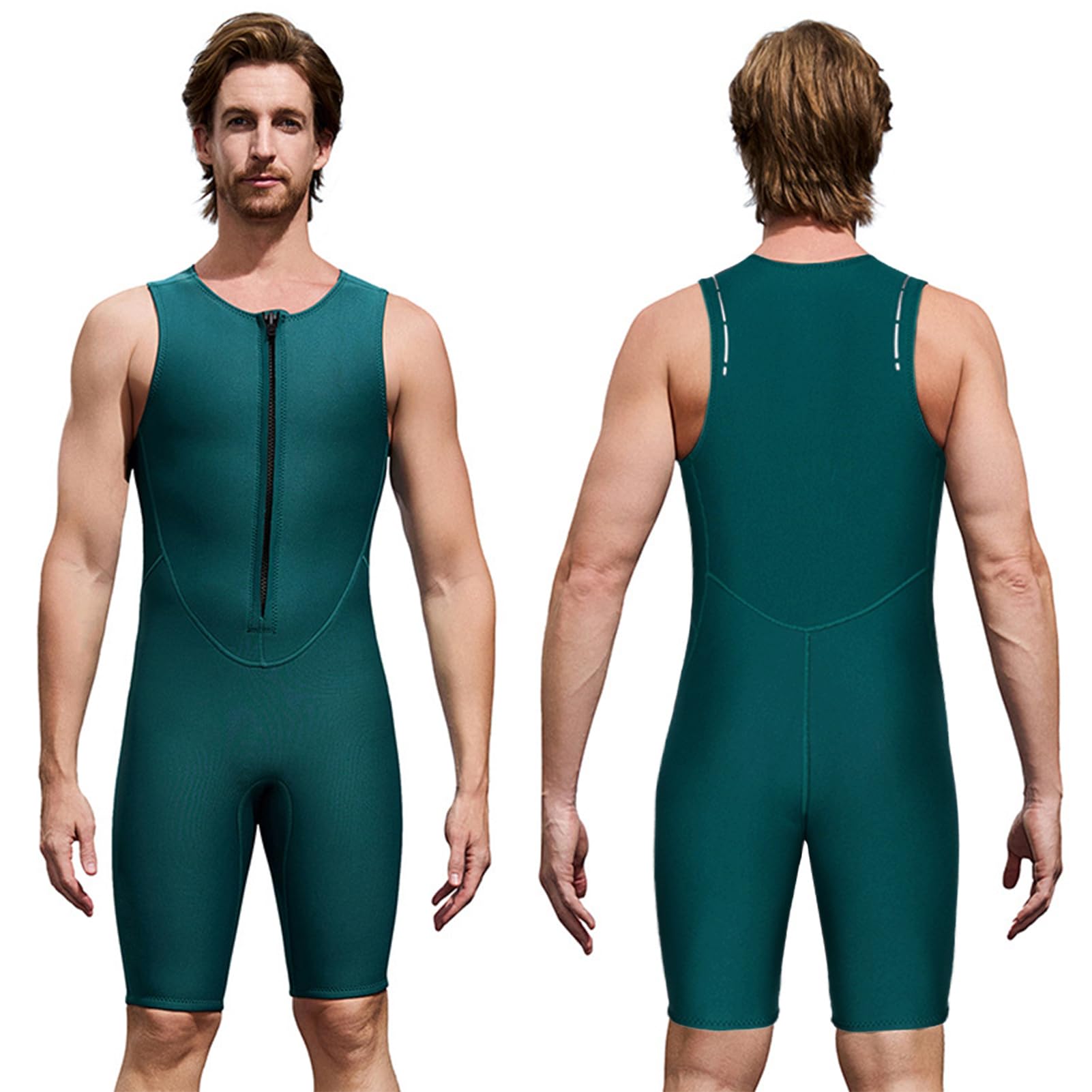 Dilwe Traje de Neopreno sin Mangas de 2 Mm para Mujer, Traje de Buceo con Cremallera Frontal de Neopreno Elástico, con Aislamiento Térmico para Snorkel, Surf, Natación, Deportes