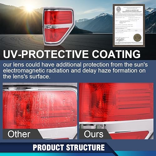 Miniatura 2 de PIT66 Luces traseras, compatibles con Ford F150 09-14 (no compatible con modelos Flareside), 2 puertas, cabina regular, 4 puertas, cabina extra,