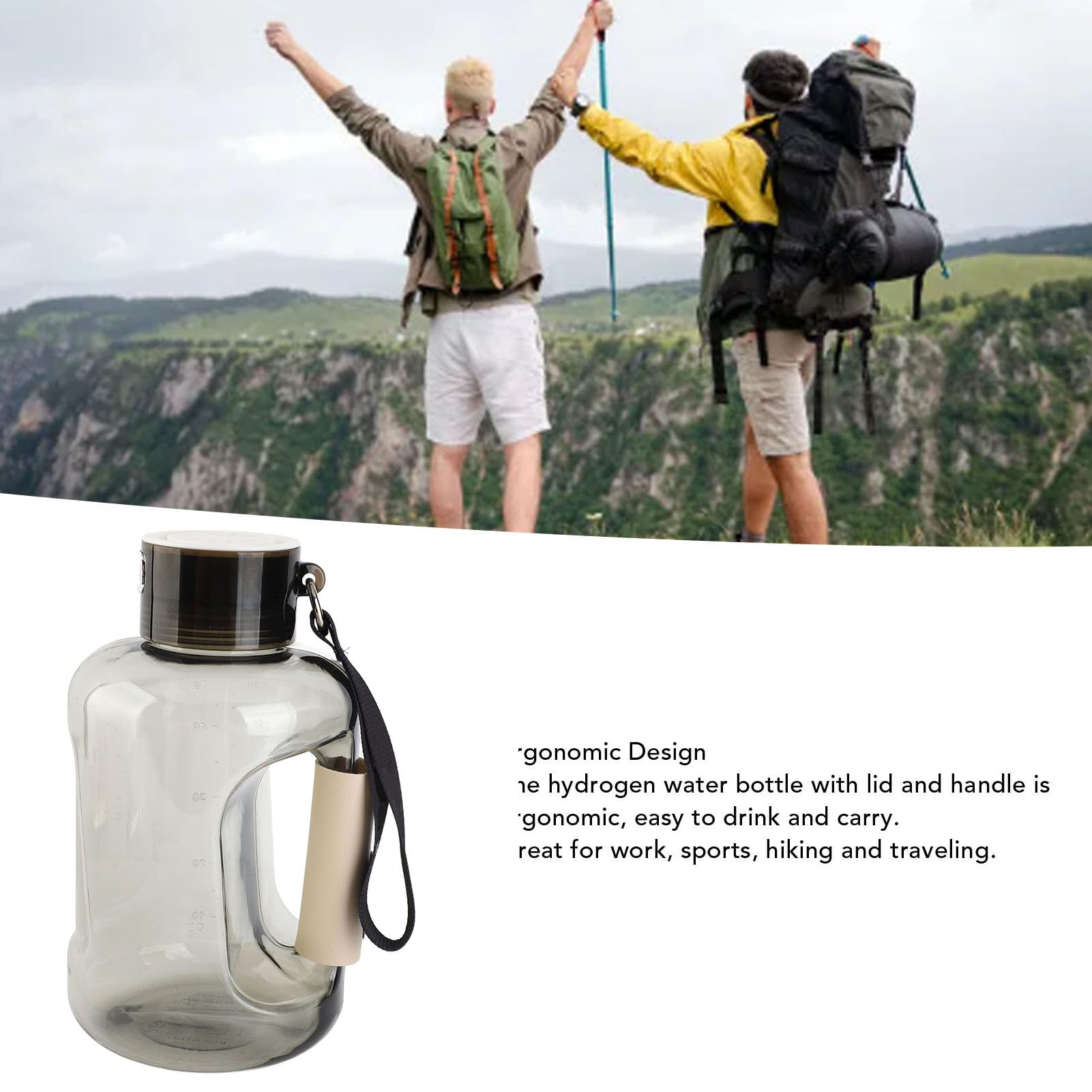 Hydrogen Water Jug, 1.5L USB Charging Portable Leakproof Hydrogen Water Generator Sports Water Cup Gym Hydrogen Bottles for Home, Office, Travel, Drinking