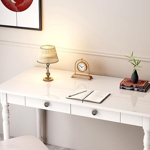 Miniatura 4 de Escritorio de madera maciza, escritorio de estudio con juego de sillas para niños, escritorio de escritura con cajones, mesa de aprendizaje para