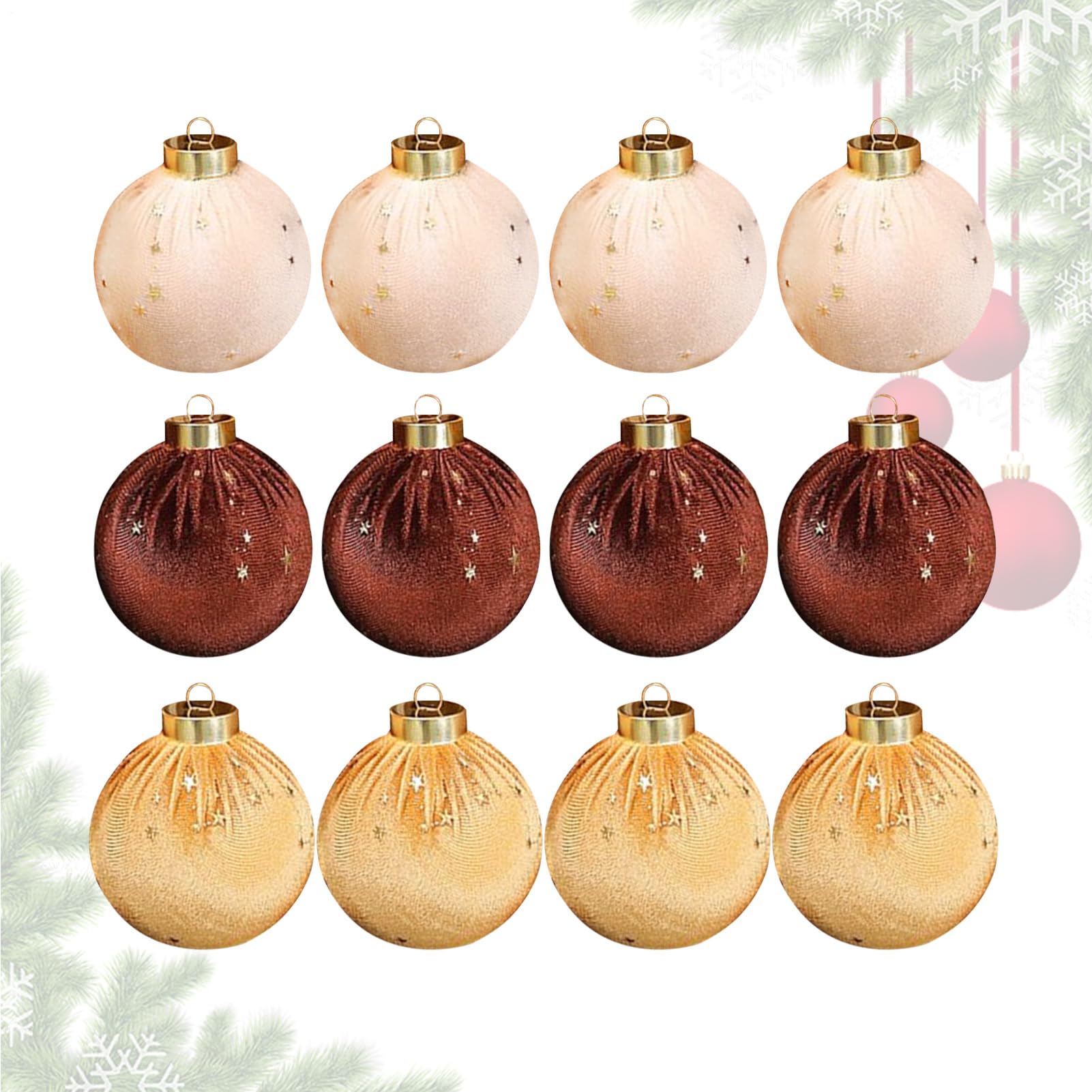 Boules de Noël incassables en velours pour sapin et décoration extérieure