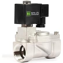 U.S. Solid Stainless Steel Solenoid Valve 1" - 24V DC, Normally Closed, 4.4-232 PSI, Pilot-Operated, Viton Seal