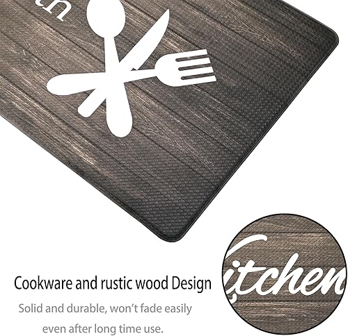 Miniatura 9 de Alfombrillas de cocina coloridas para piso, 2 piezas, acolchadas, antifatiga, impermeables, antideslizantes, ergonómicas, cómodas, alfombrillas de