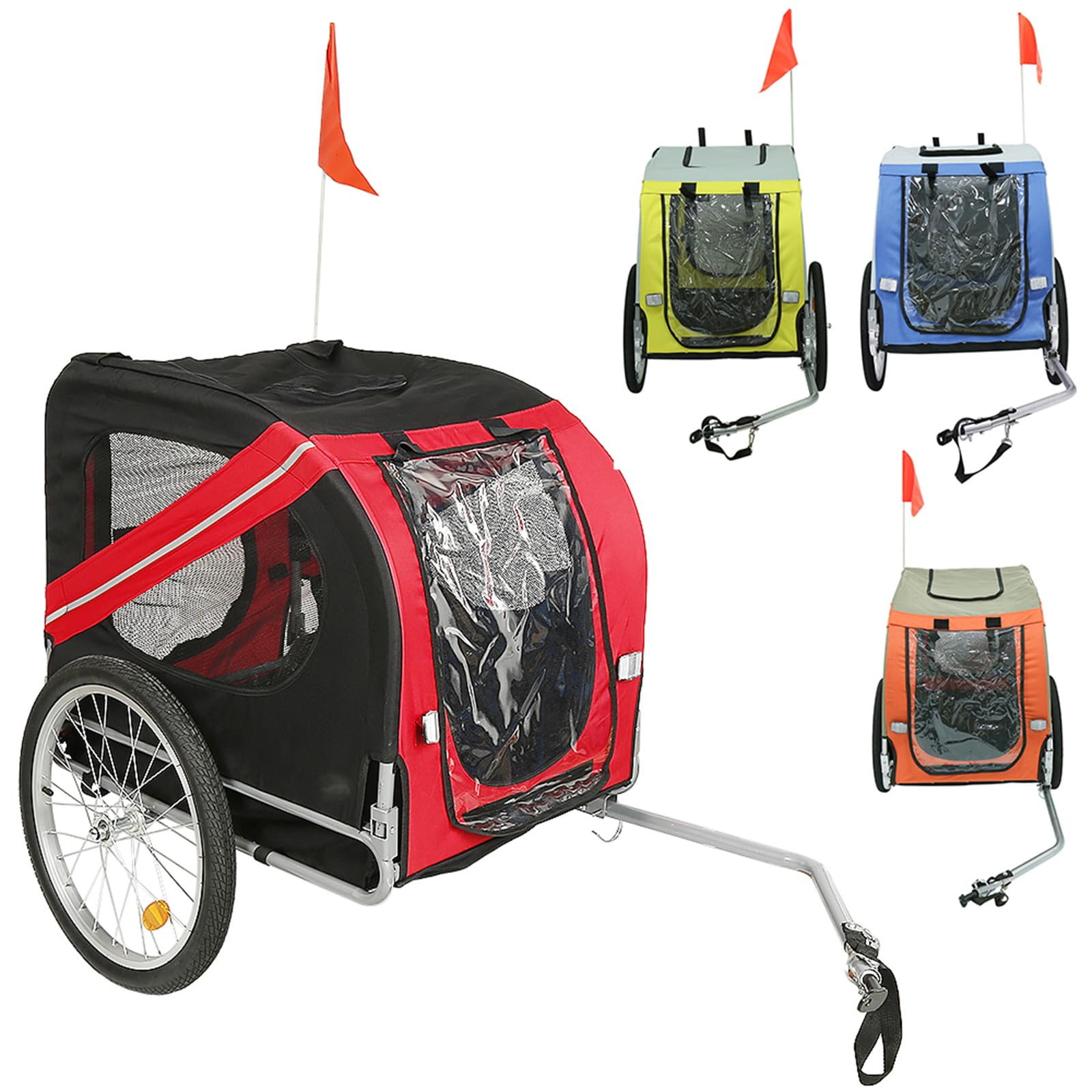 Carrello per cani,Rimorchio per animali da compagnia pieghevole, auto per cani traspirante, può entrare nella parte anteriore e posteriore adatto per interni ed esterni