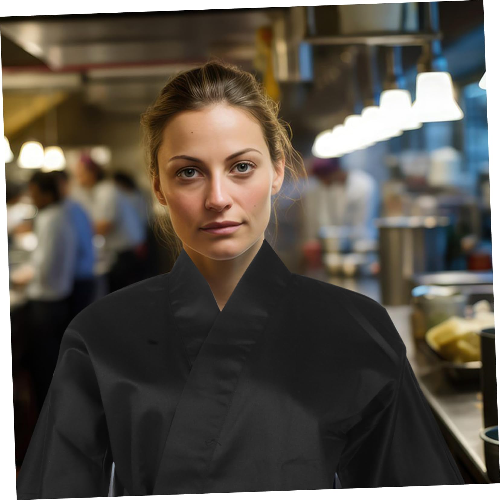 FRCOLOR Divisa Cuoco Stile Giapponese Giacca per Chef di Sushi Abito Tradizionale per Sushi Bar Negozi di Ramen e Ristoranti Giapponesi Tessuto Traspirante e Robusto Facile da Pulire