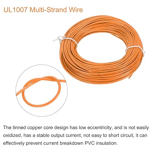 Vista 72 de MECCANIXITY Cable trenzado de PVC verde 18 AWG, 24.6 ft/25 pies, 300 V, cobre estañado, UL1007, compatible con varios dispositivos