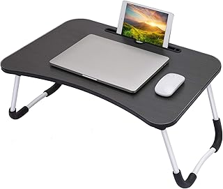 Upgraded Laptop Desk, Portable Laptop Bed Tray Table, Foldable Laptop Stand, Notebook Stand, Serving Tray Dining Table wit...