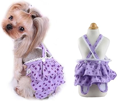 Amazon Ansimite ストラップタイプの生理用ズボン ペットのメス犬 月経ズボン 生理用ズボン ウォーキングセーフティパンツ テディ さまざまなメスの犬 中小の犬 ペット用品 Xl パープル Ansimite 紙おむつ 通販