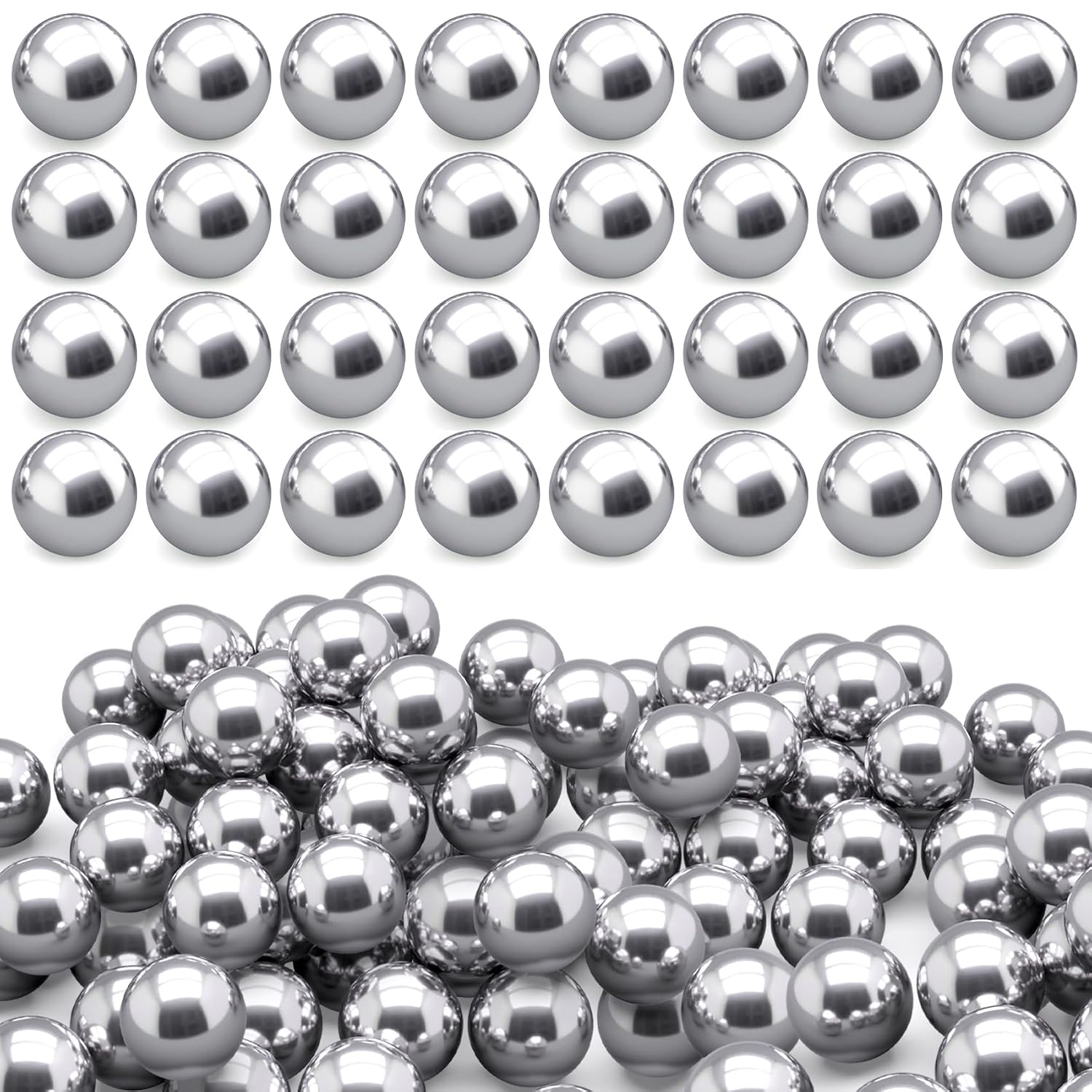 400pcs 0.12" Paint Mixing Balls, Stainless Steel Balls for Nail Polish, Small Mixing Agitator Balls for Nail Polish Inks Paints- Silver
