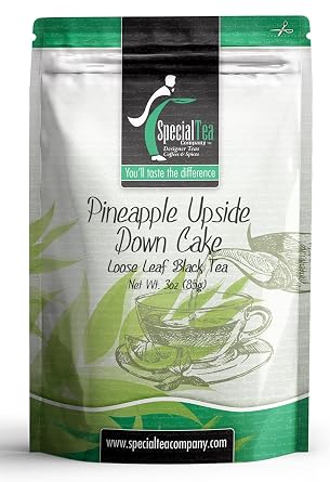 Special Tea Pineapple Upside Down Cake Loose Leaf Black Tea, 3 Ounce