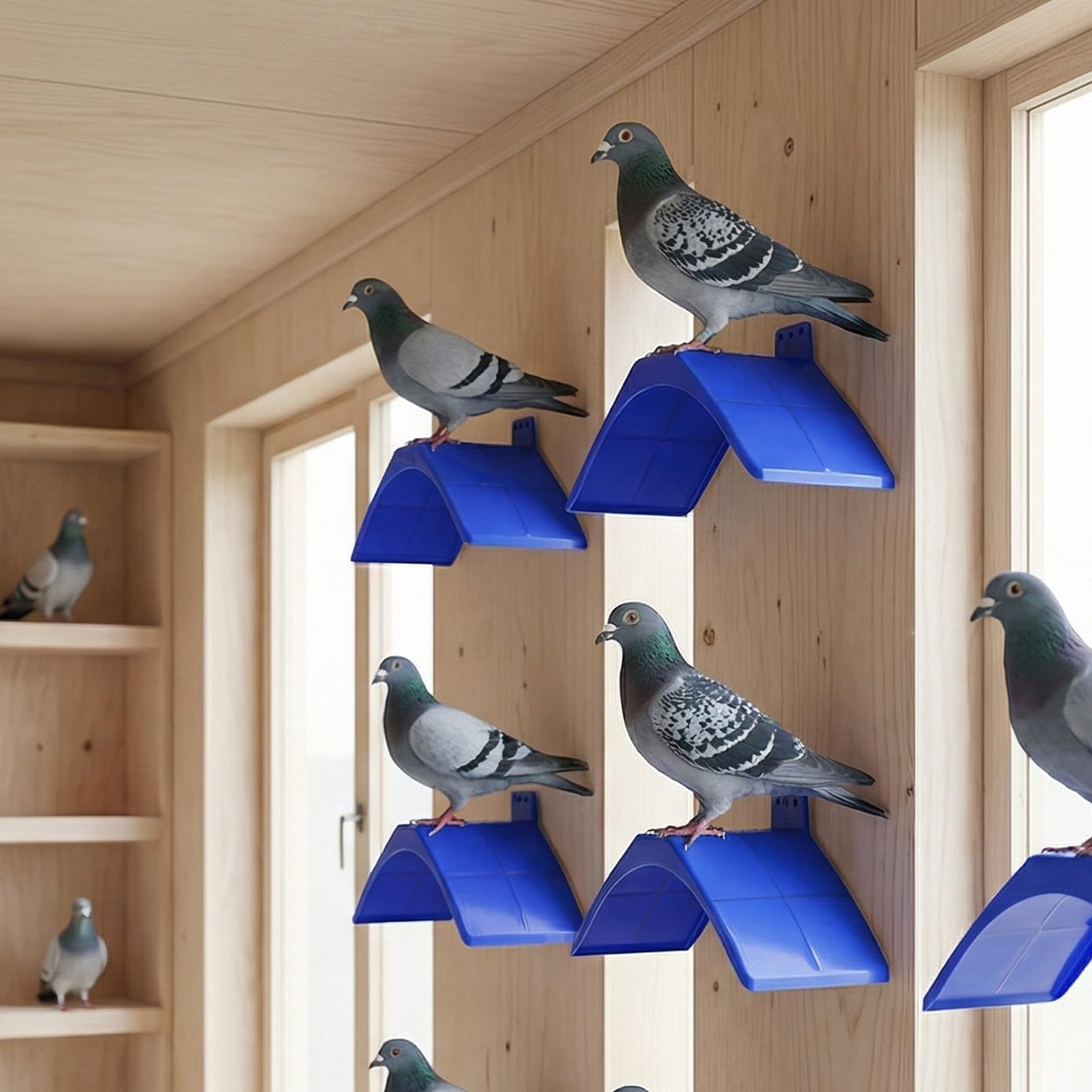 GALPADA 20 Stück Vogelstangen aus Kunststoff für Tauben und Papageien Wetterbeständig und Vielseitig als Trainings und Ruheplattform im Vogelkäfig Blau