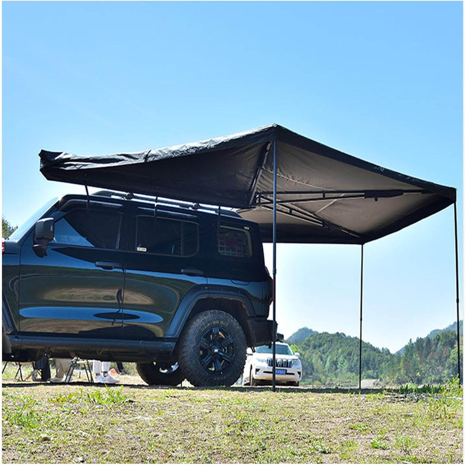 カーサイドオーニング　車用タープ　【引き取り限定】 Amazon | NILoykg& 車 カーサイドテント 照明付き 270°展開カー